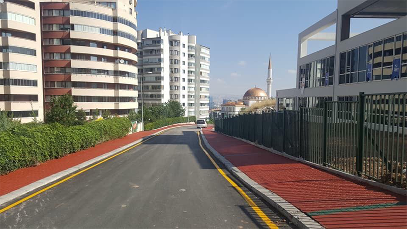 Desenli Renkli Asfalt Yapımı